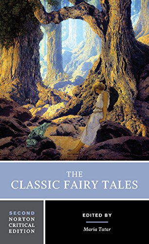 Book cover: woman in a forest with a dragon, titled “The Classic Fairy Tales.”
