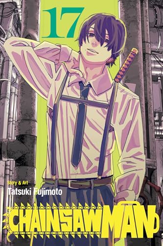 Chainsaw Man volume 17 cover: a young man with a sword.
