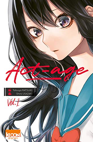 Manga cover featuring a young woman with long dark hair and blue eyes.