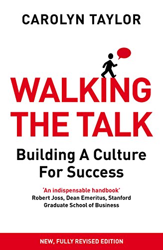 Book cover: "Walking the Talk" with a red silhouette of a person.