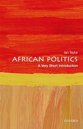 Book cover: “African Politics” with red, yellow, and tan brushstroke design.