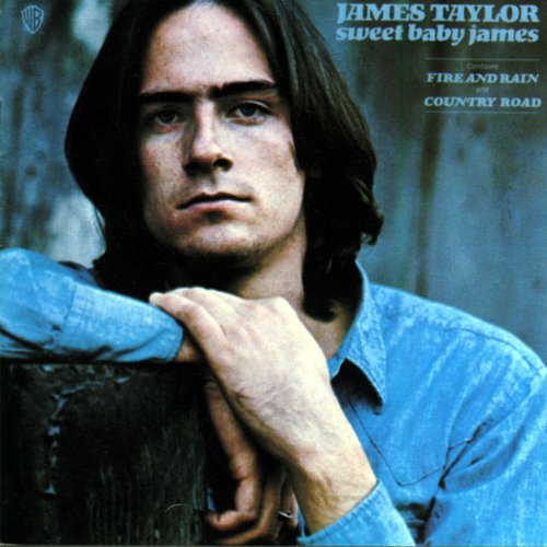 Album cover featuring James Taylor with long hair and denim shirt.