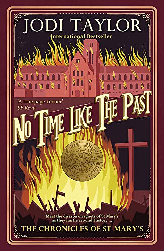 Book cover: burning building, clockwork device, and title "No Time Like The Past".