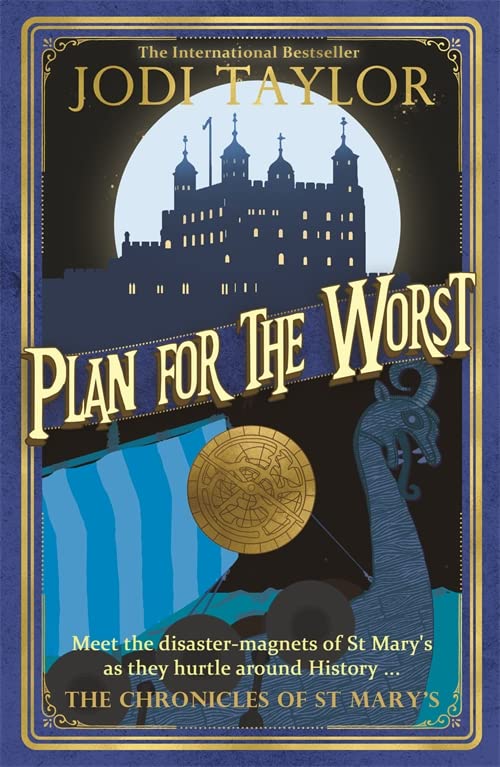 Book cover: dark blue with castle silhouette and ornate gold text.