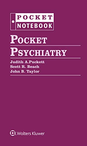 Purple cover of "Pocket Psychiatry" notebook with white text and author names.