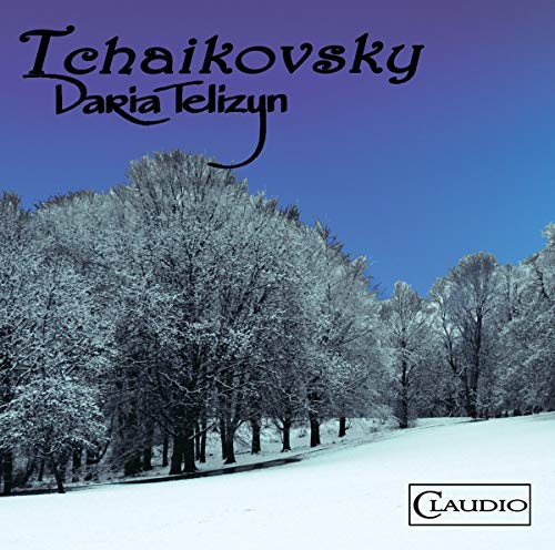 DVD cover featuring snowy trees against a blue sky with Tchaikovsky Daria Telizyn text.