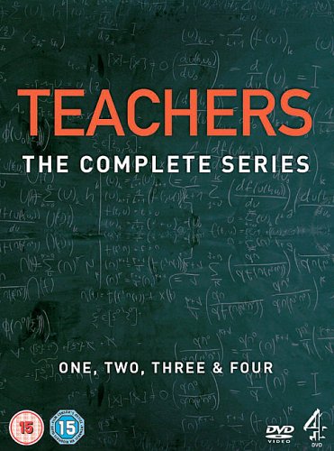 DVD cover for "Teachers: The Complete Series 1-4" with equations.
