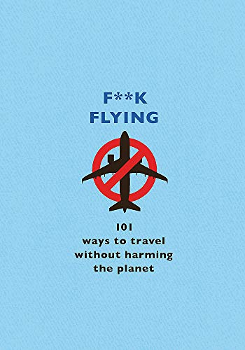 Book cover with a crossed-out airplane and bold, blue text.