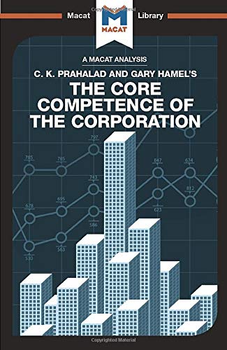 Book cover with skyscrapers and line graphs, titled "The Core Competence of the Corporation.