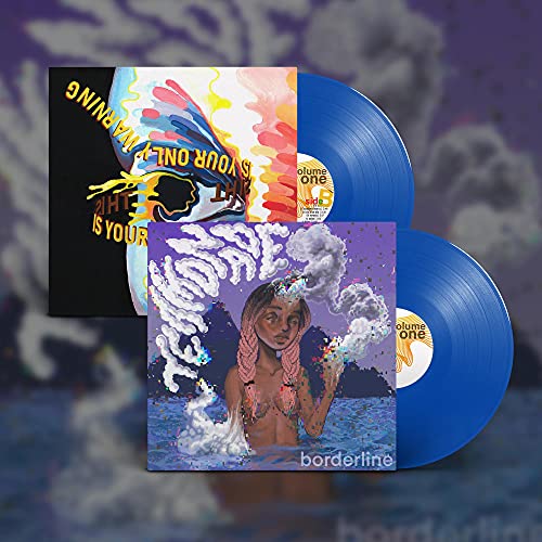 Dark blue vinyl LP with illustrated cover featuring a woman's portrait.
