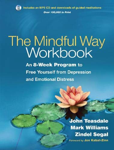 Book cover with a lotus flower and title "The Mindful Way Workbook".