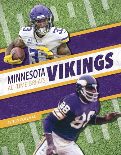 Book cover featuring Minnesota Vikings football players, purple and gold colors.