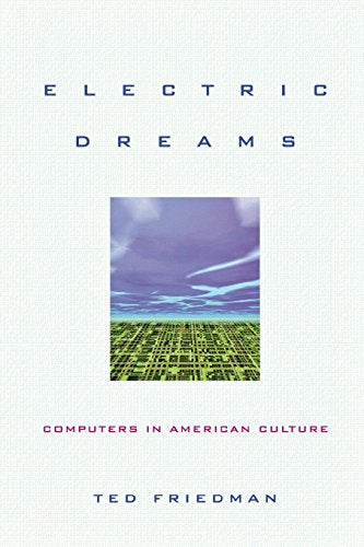 Book cover: "Electric Dreams" with abstract circuit board and sky image.