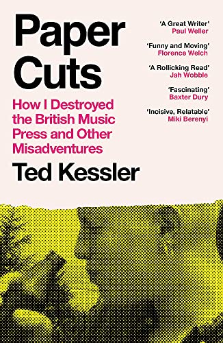 Book cover for “Paper Cuts” by Ted Kessler with halftone portrait.