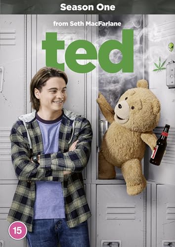 DVD cover for “Ted” featuring a man and a teddy bear.