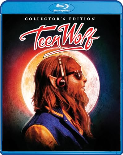 Teen Wolf" Blu-ray cover featuring a werewolf silhouette against a full moon.