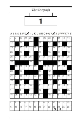 Codeword puzzle grid with letter-number key, from "The Telegraph Big Book of Codewords 3".