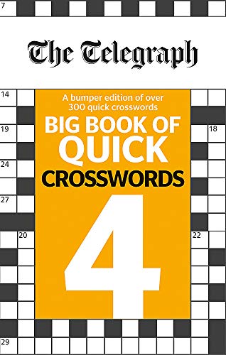 Book cover with a crossword grid, large white “4” on yellow background.
