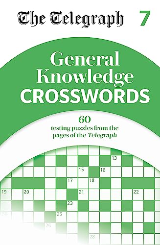The Telegraph General Knowledge Crosswords 7 book cover with a green crossword puzzle design.