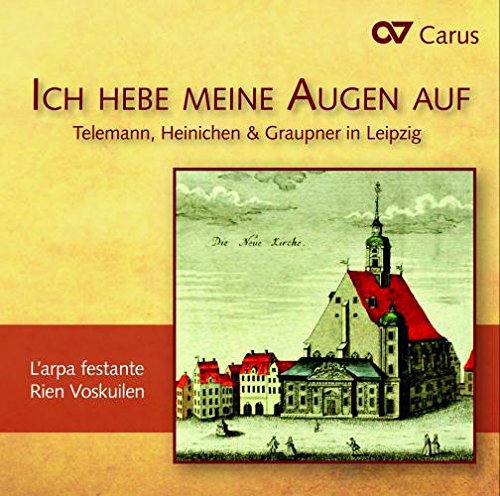 CD cover: Leipzig church illustration with text “Ich hebe meine Augen auf.”