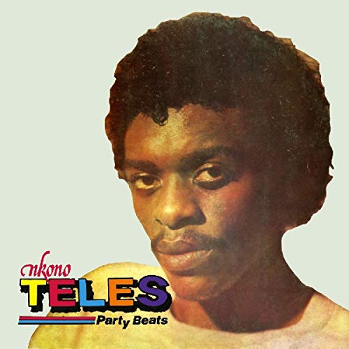 Vinyl album cover featuring a man's portrait with multicolored text "Telesnkono Party Beats".