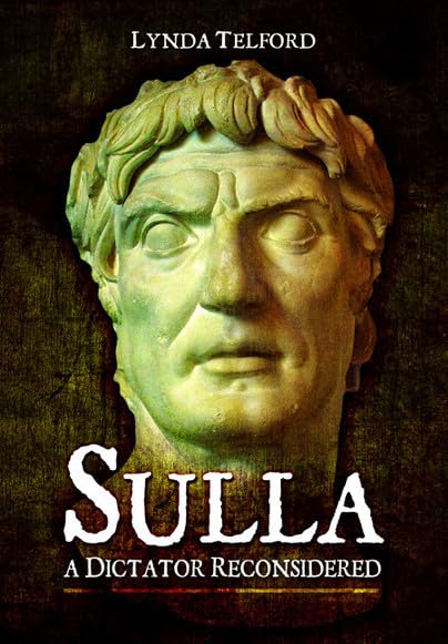 Book cover featuring a marble bust of a Roman figure, Sulla.