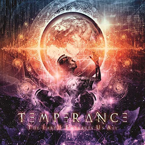 Album cover: Earth with a person reaching up amidst cosmic imagery.