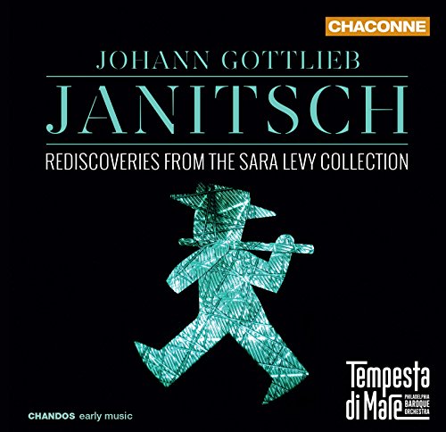 CD cover for Janitsch’s “Rediscoveries,” featuring a teal silhouette of a musician.
