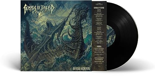 Vinyl record of "Temple Of Dread - Beyond Acheron" with dark fantasy cover art.