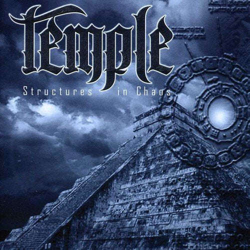 CD cover for "Temple - Structures In Chaos" with a pyramid and stormy sky.