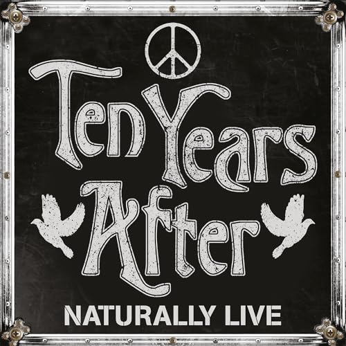 Ten Years After album cover: "Naturally Live" with peace sign and doves.