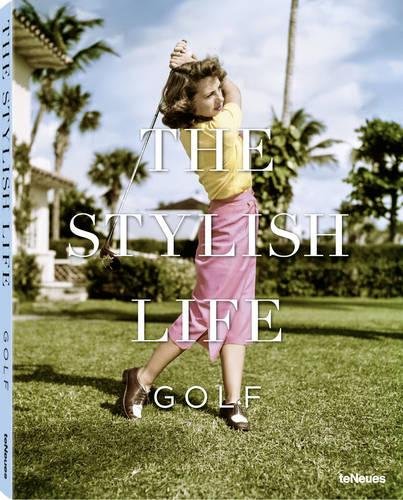 A woman in a yellow top and pink skirt swings a golf club outdoors.
