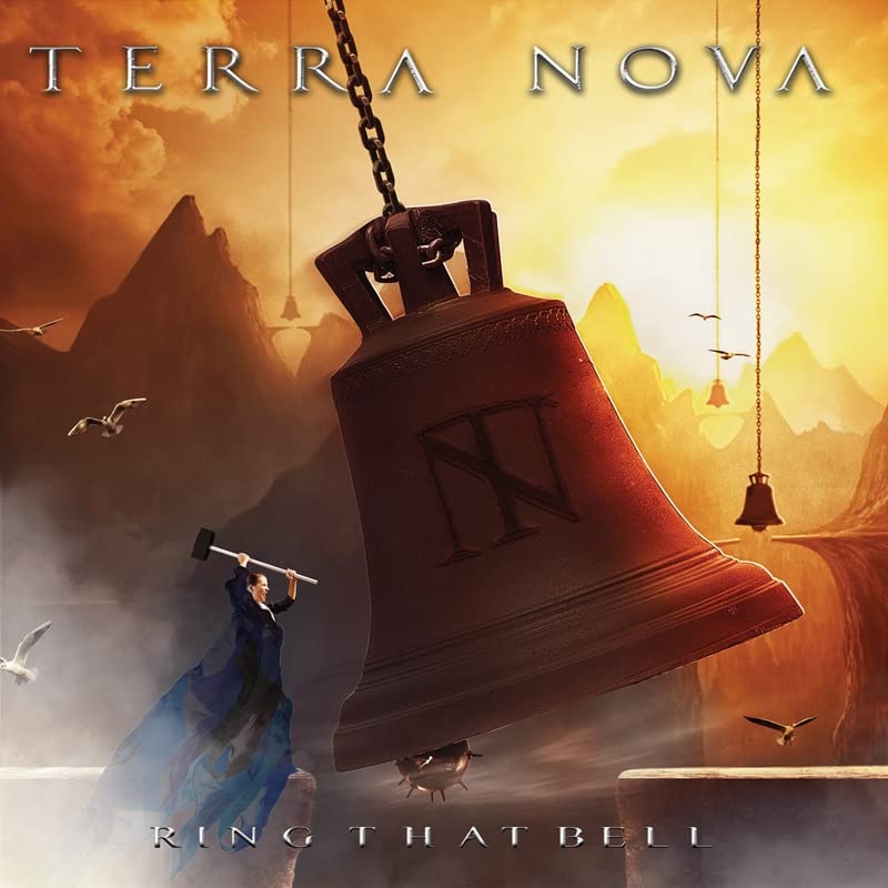 CD cover: large bell with a striking arm and birds in flight.