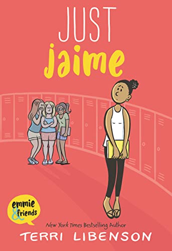 Graphic novel cover featuring a young girl and group of friends at lockers.