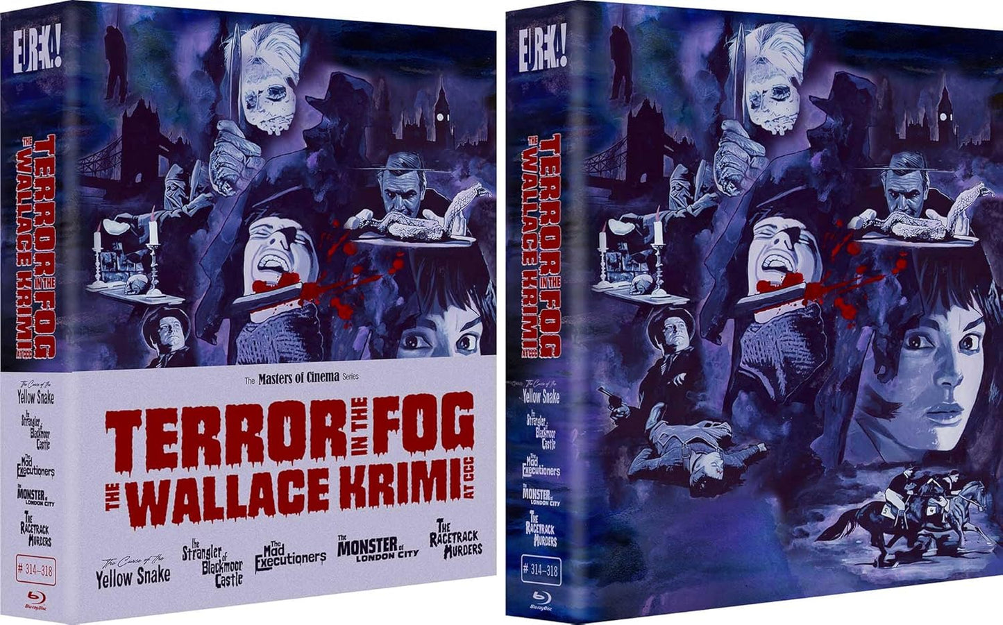 Blu-ray case for “Terror In The Fog” featuring eerie illustrated figures.