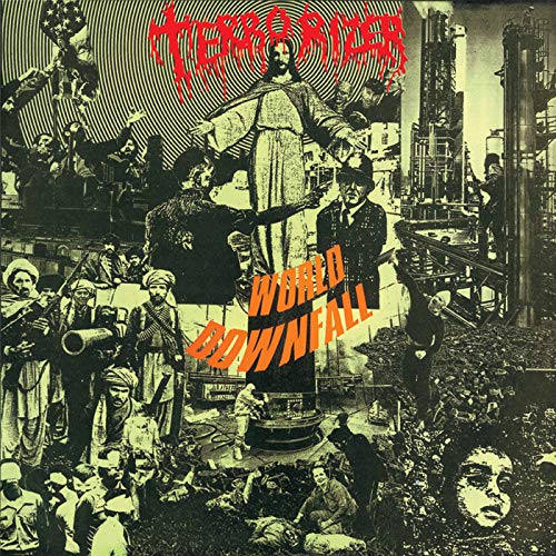 CD cover for "World Downfall" by Terrorizer, with apocalyptic imagery.
