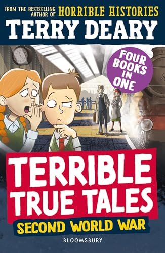 Book cover: “Terrible True Tales: Second World War” with cartoon illustrations.