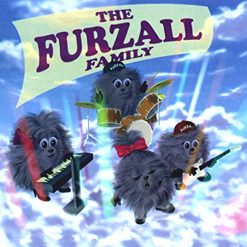 CD cover for "The Furzall Family" featuring cartoon furry creatures playing instruments.