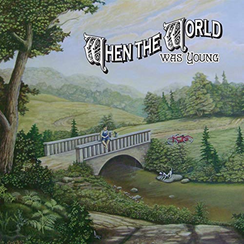CD cover: painted landscape with a bridge, person, and bicycle.