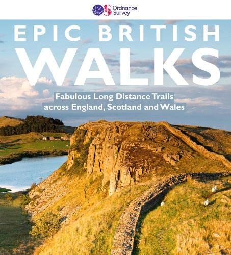 Book cover featuring a rugged hillside landscape and the title "Epic British Walks".