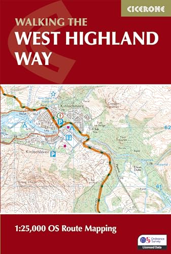 Cicerone map booklet cover for the West Highland Way featuring Ordnance Survey route mapping.