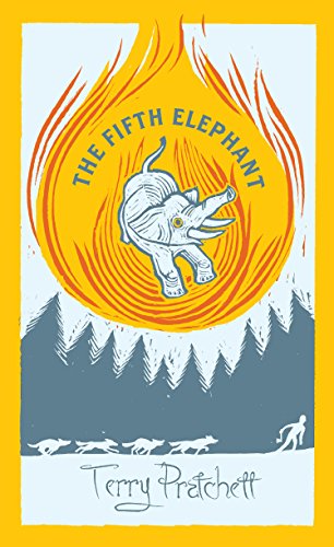 Book cover: elephant silhouette within a sunburst, mountains below, text.