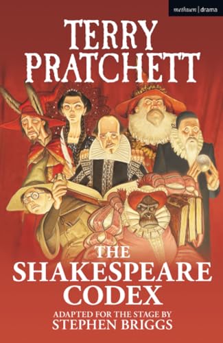 Book cover for “The Shakespeare Codex” featuring illustrated characters in costume.