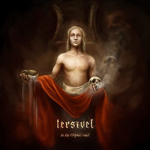 Album cover: shirtless figure holding a skull, dark and smoky background.