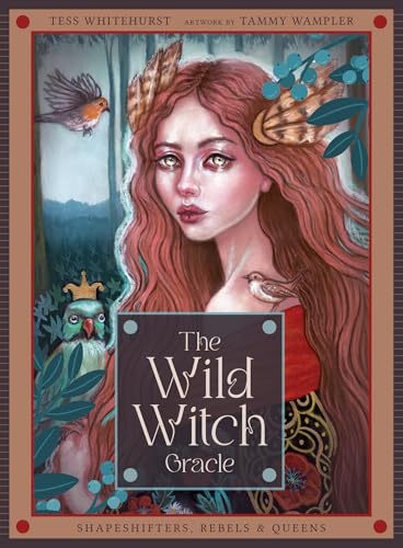 Oracle card cover featuring a woman with long red hair and birds.