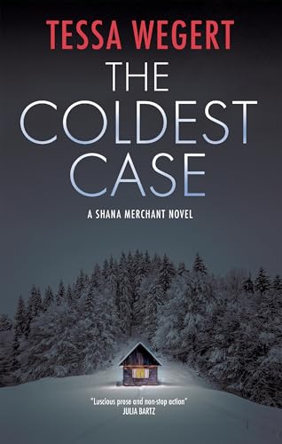 Book cover: "The Coldest Case" with a snowy cabin in a forest.