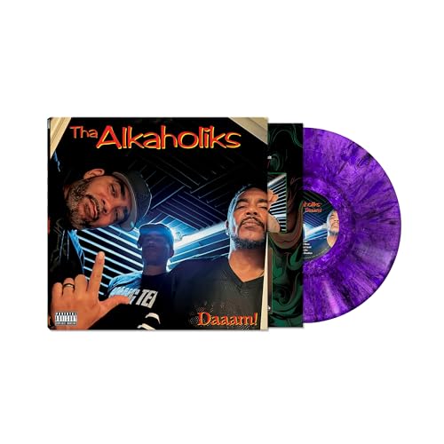 Tha Alkaholiks “DAAAM!” vinyl record with group portrait and purple disc.