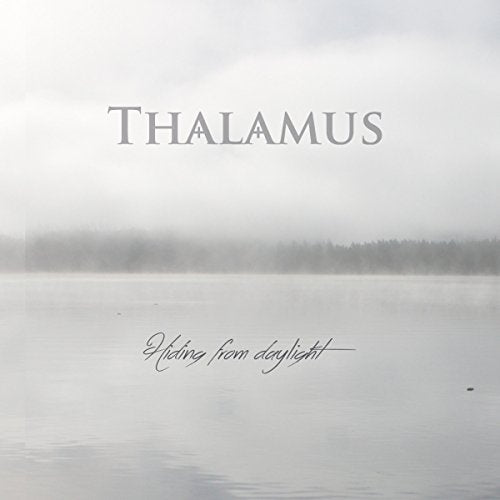 Album cover for Thalamus’ “Hiding From Daylight” with a foggy landscape.