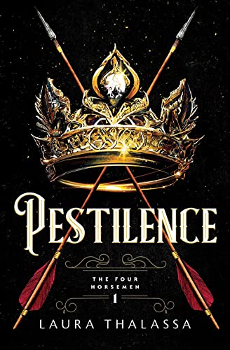 Book cover featuring a golden crown and two crossed spears on a black background.