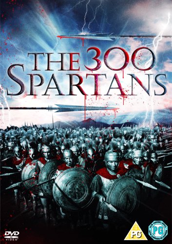 DVD cover for "The 300 Spartans" depicting a large army with shields.